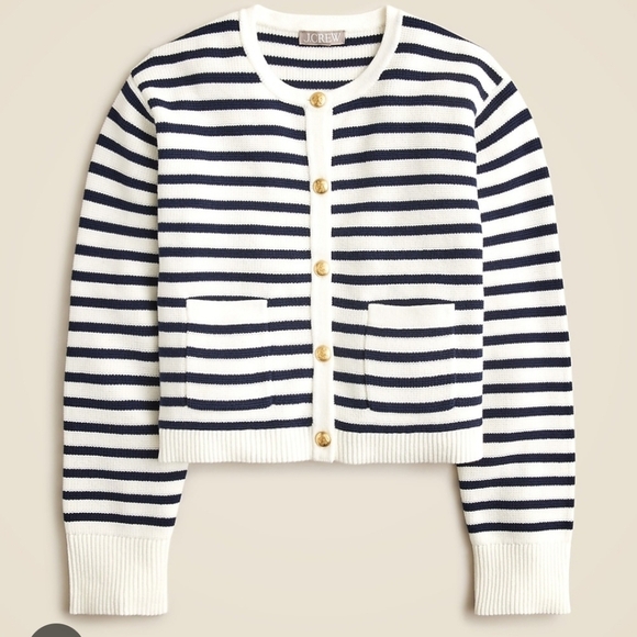 NWT J. Crew Relaxed Emelie Lady jacket In Stripe Size medium - Picture 4 of 9